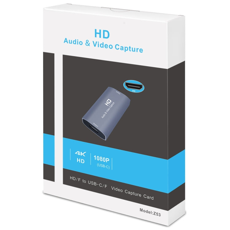 Z53 USB-C / Type-C Female to HDMI Female Video Capture Card