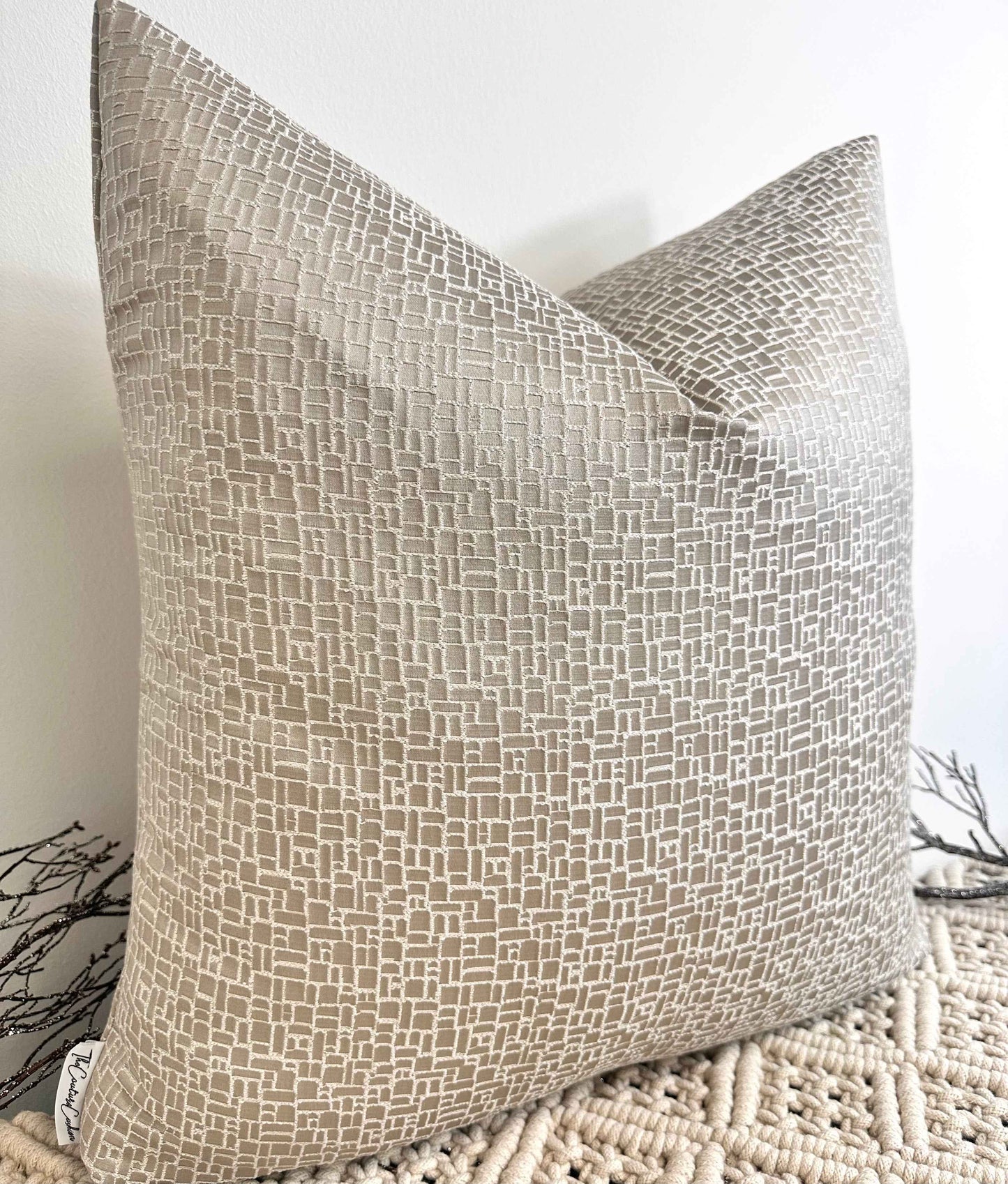 The Couture Cushion - The Taupe Zegna - Style No. 108