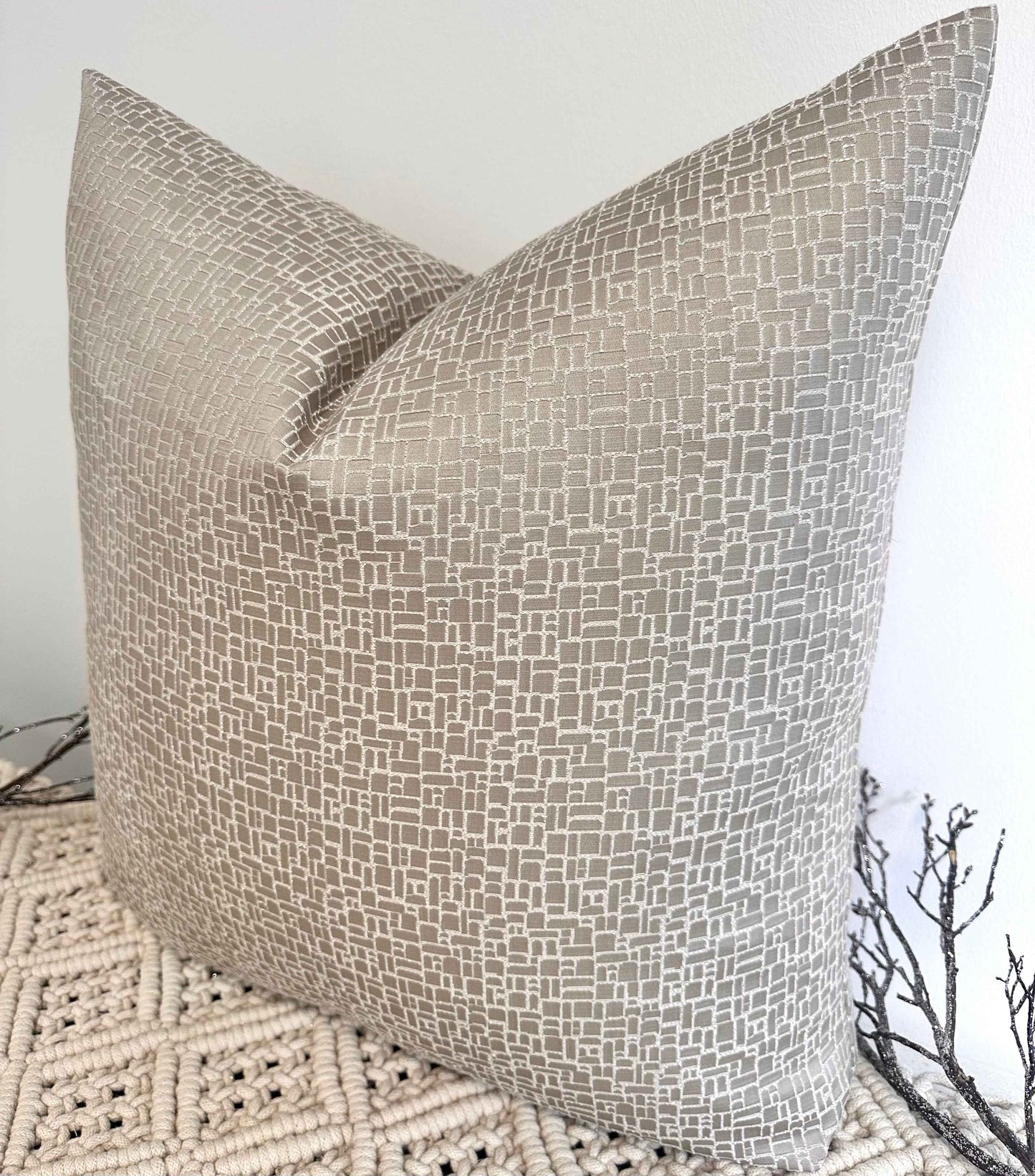 The Couture Cushion - The Taupe Zegna - Style No. 108