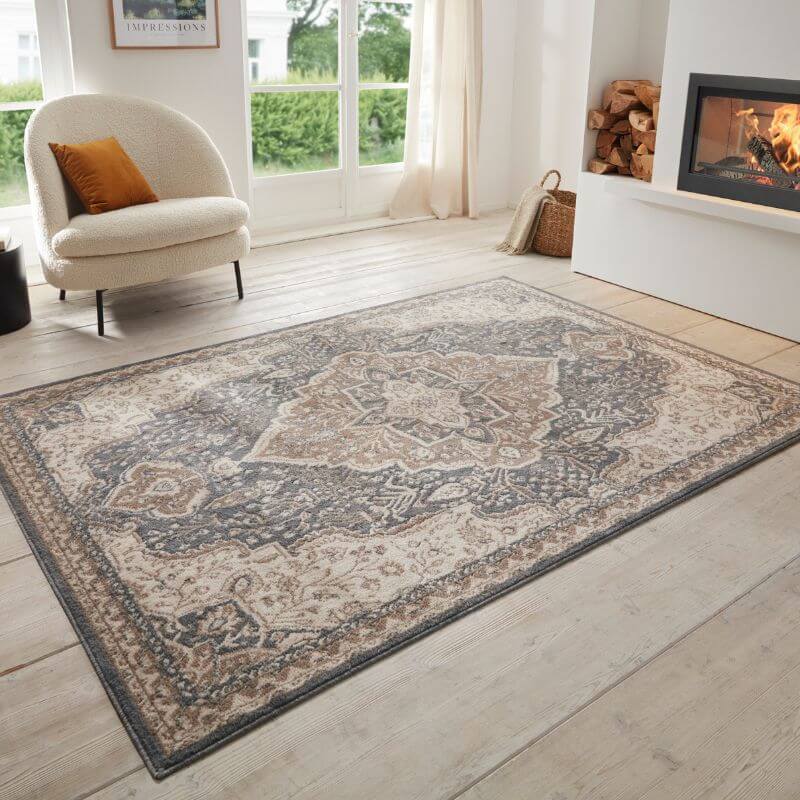 Terrain Designer Shortpile Rug – Medallion Design
