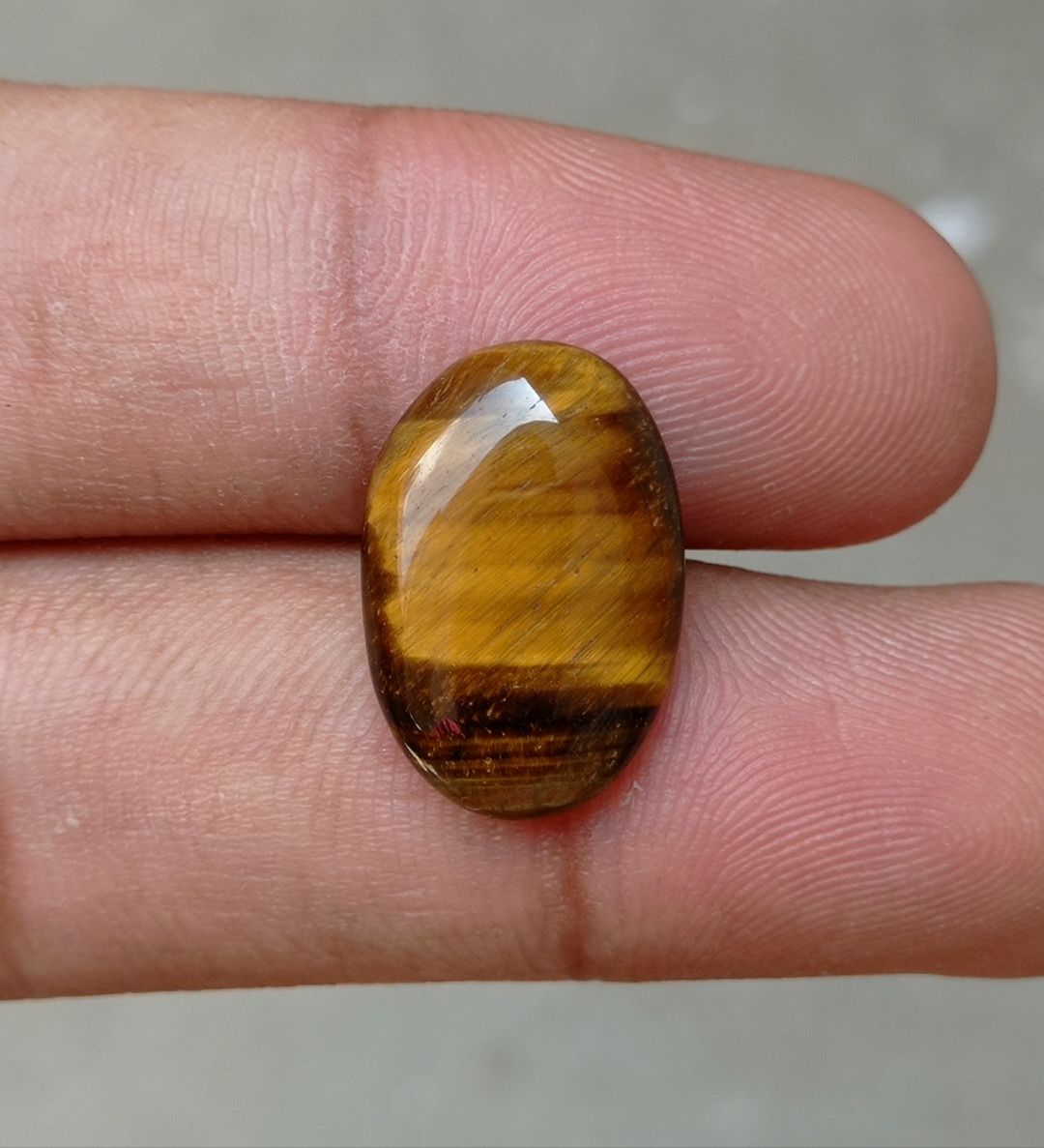 9.5ct Tiger Eye Cabochon - June Birthstone - June Birthstone - 20x13x14mm