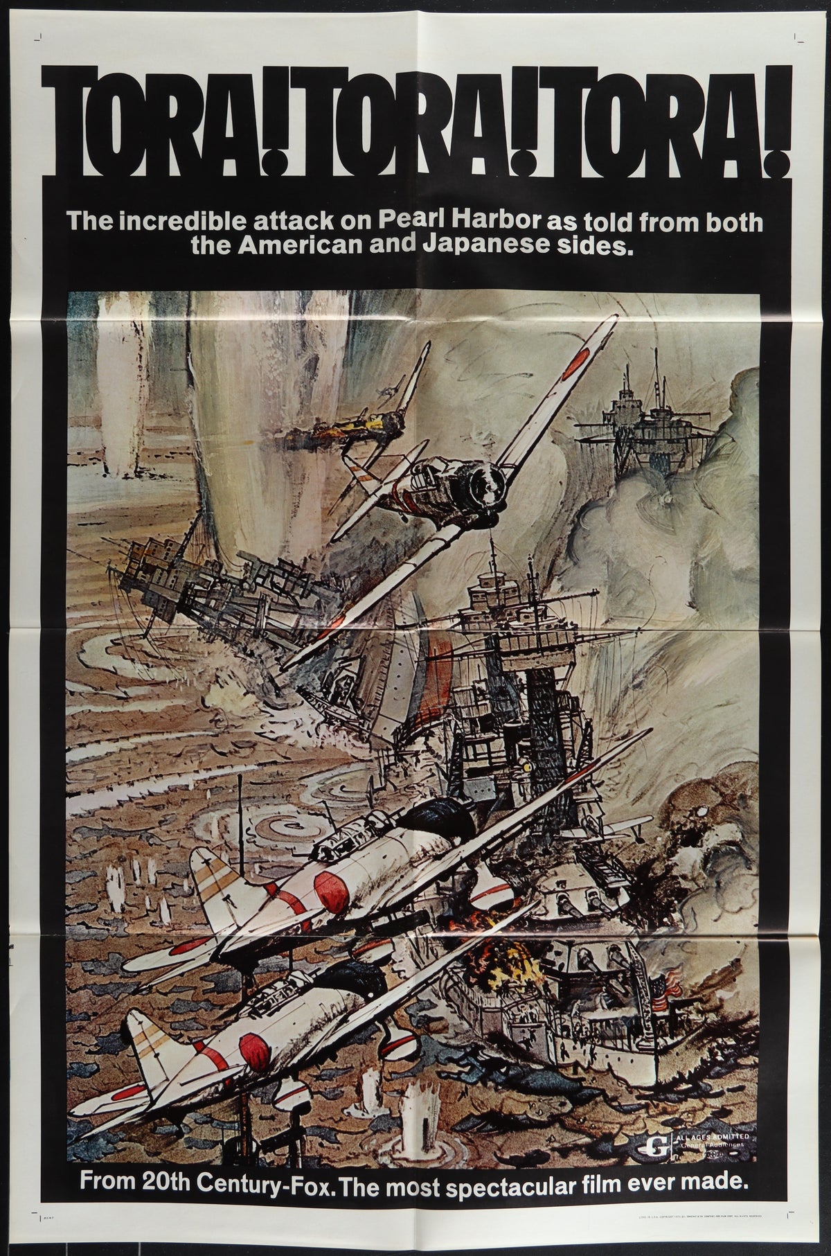 Tora! Tora! Tora! (1970) Original US One Sheet Movie Poster 27x41