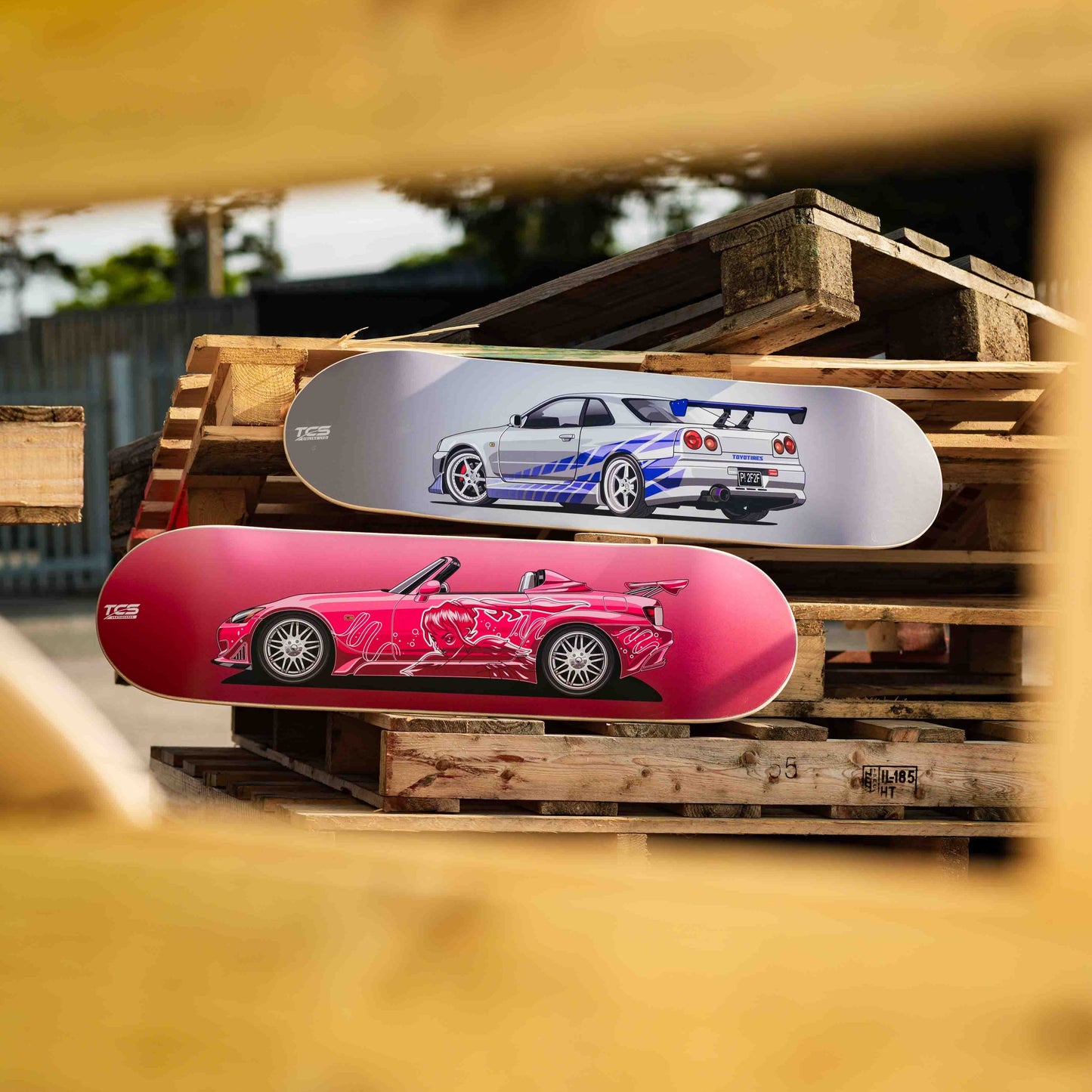 Suki's 2 F and 2 Finspired Skate Deck Wall Art