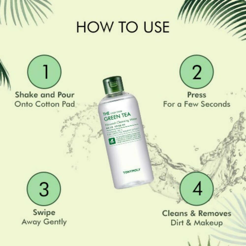 Tonymoly The Chok Chok Green Tea Cleansing Water - Korean Skincare