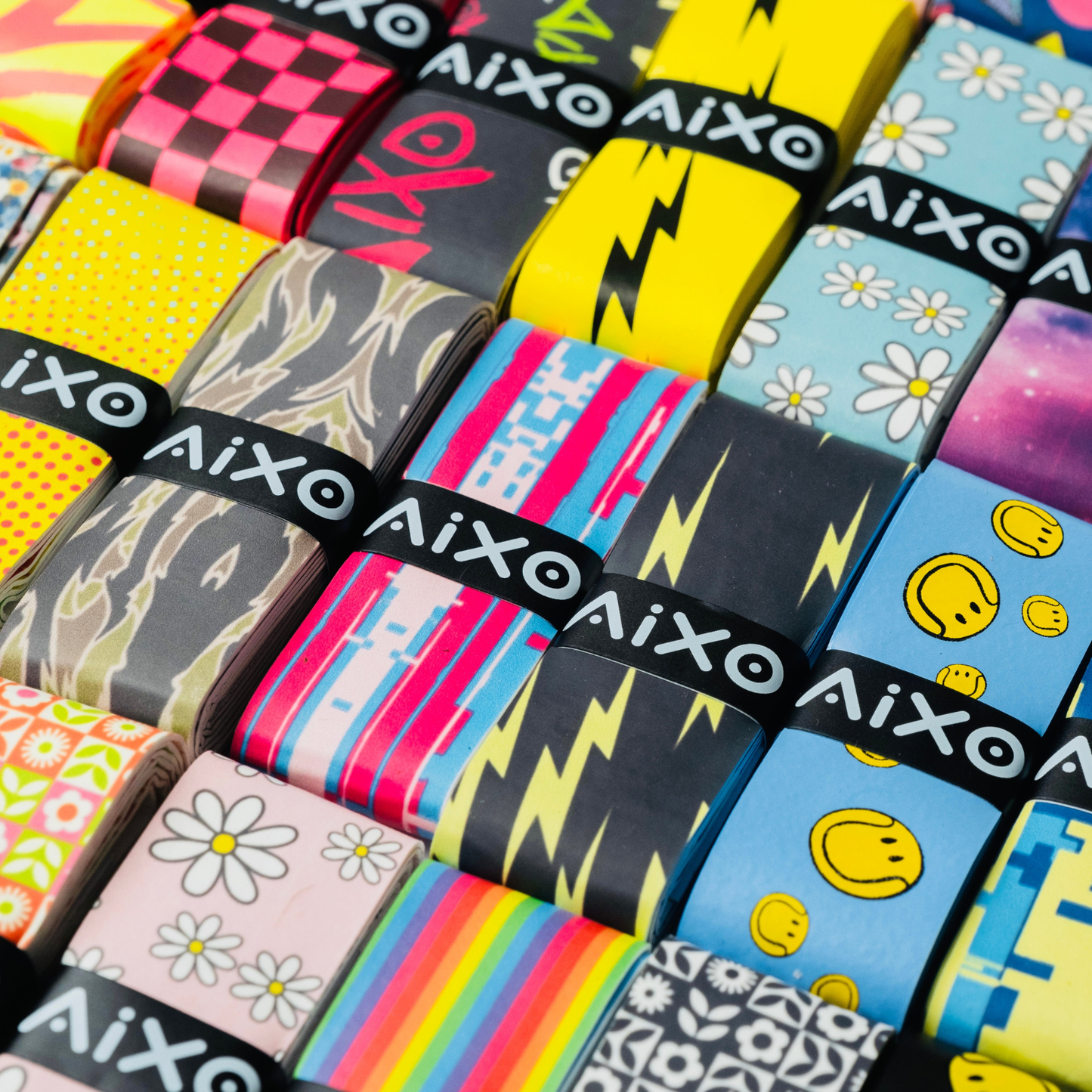 Aixo Rainbow Stripe Tacky Overgrip