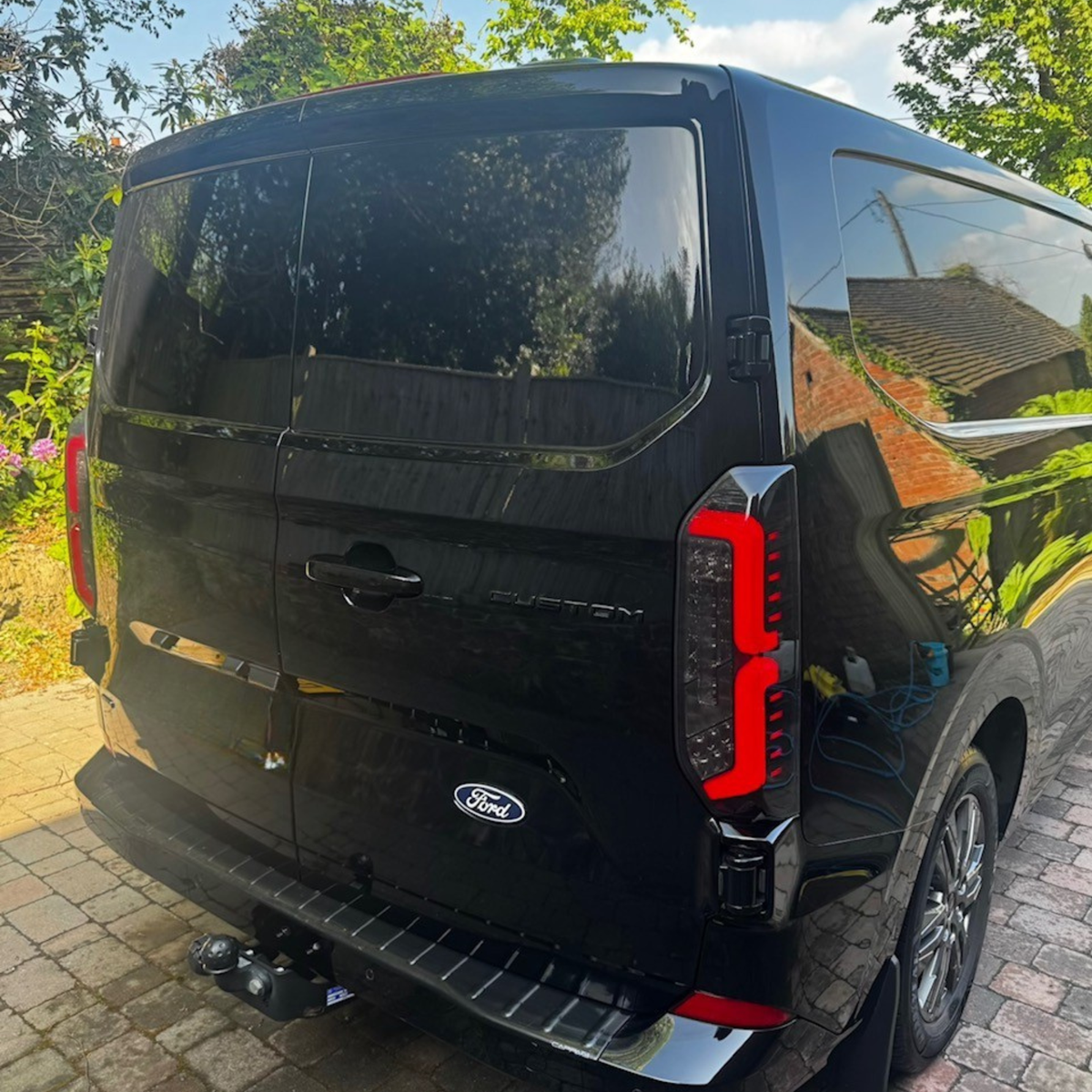 For New Ford Transit Custom 2024-2026 Full LED Rear Lights | Smoked Tail Light Upgrade | Van-X