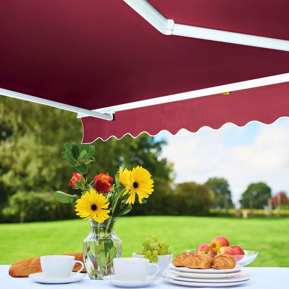 Greenhurst Easy Fit Royal Red Patio Awning 2.5m, 3m & 3.5m