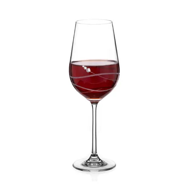 Diamante Wine Glass with Spiral Cut
