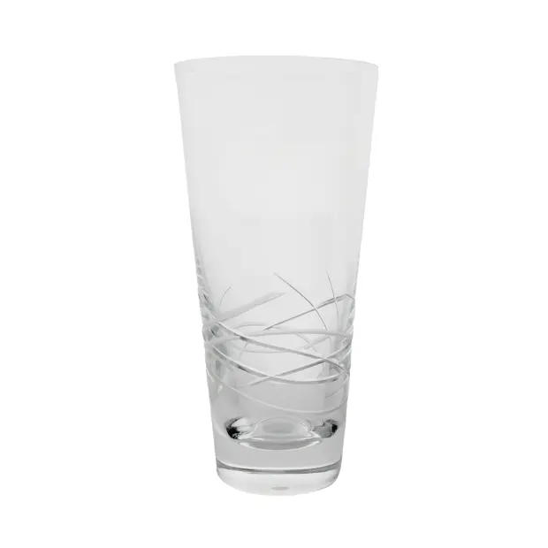 Conical Cut Glass Vase - 20cm