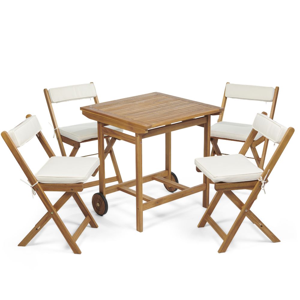 Seaford Portable Stowaway Outdoor Dining Set – FSC Acacia Wood