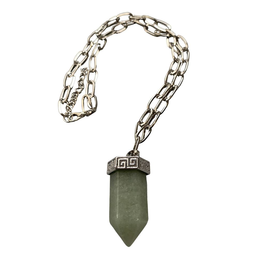 Chunky Point Pencil Pendant, 3.5x1.5x1.5cm, Green Aventurine