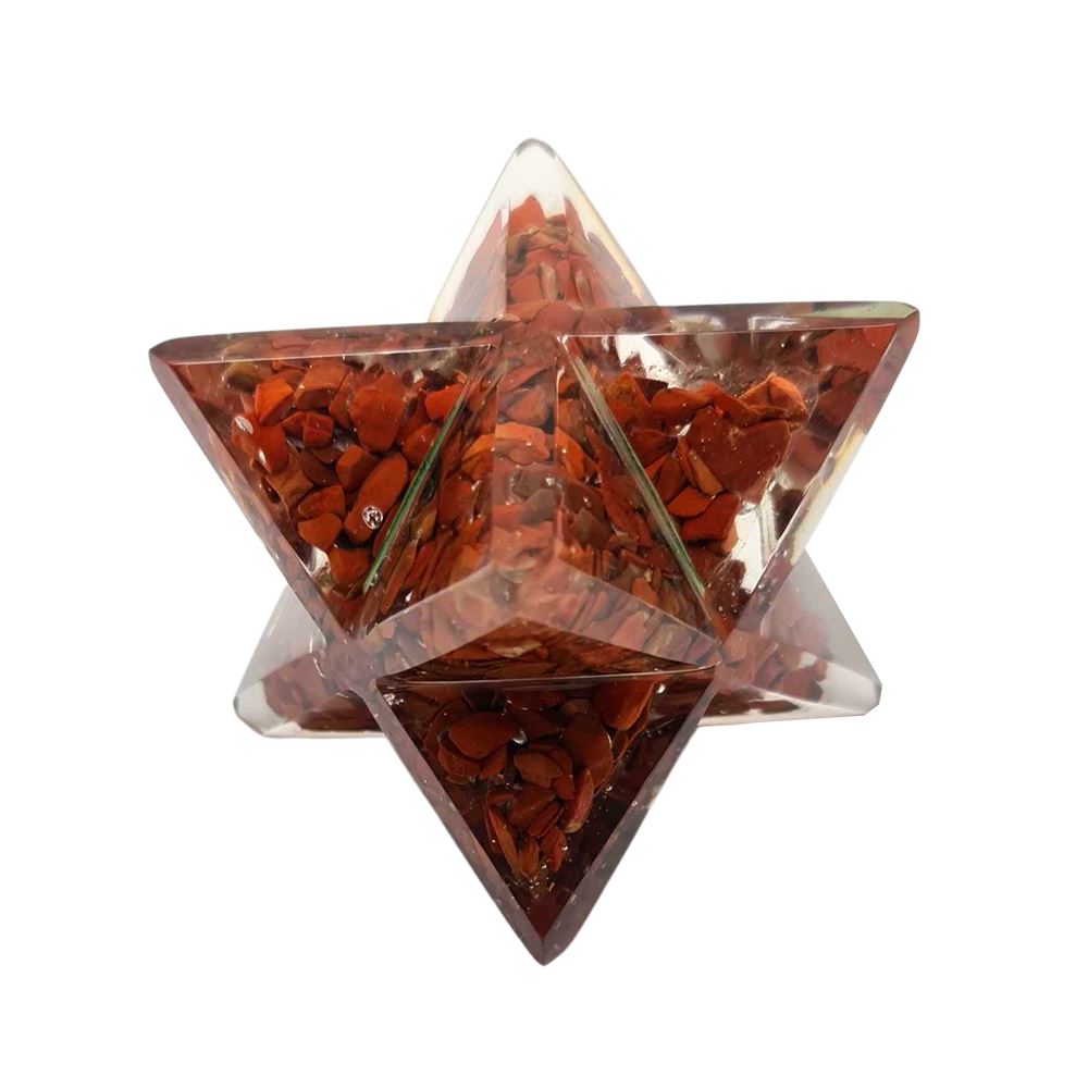 Orgonite Merkaba Star, Red Jasper