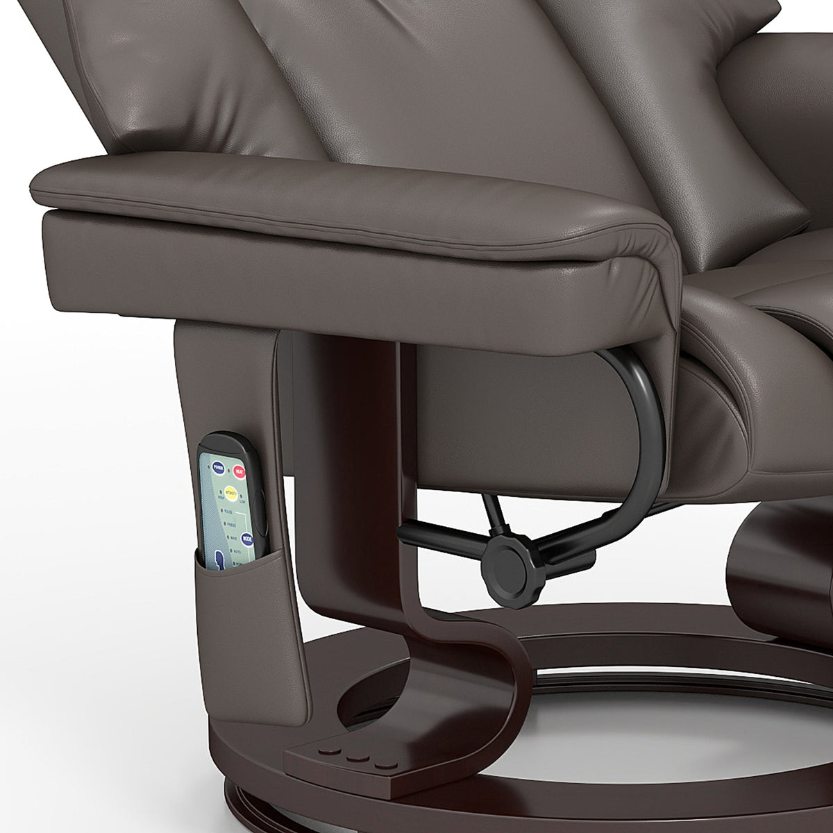 HOMCOM Massage Recliner Chair with Footstool and Adjustable Backrest