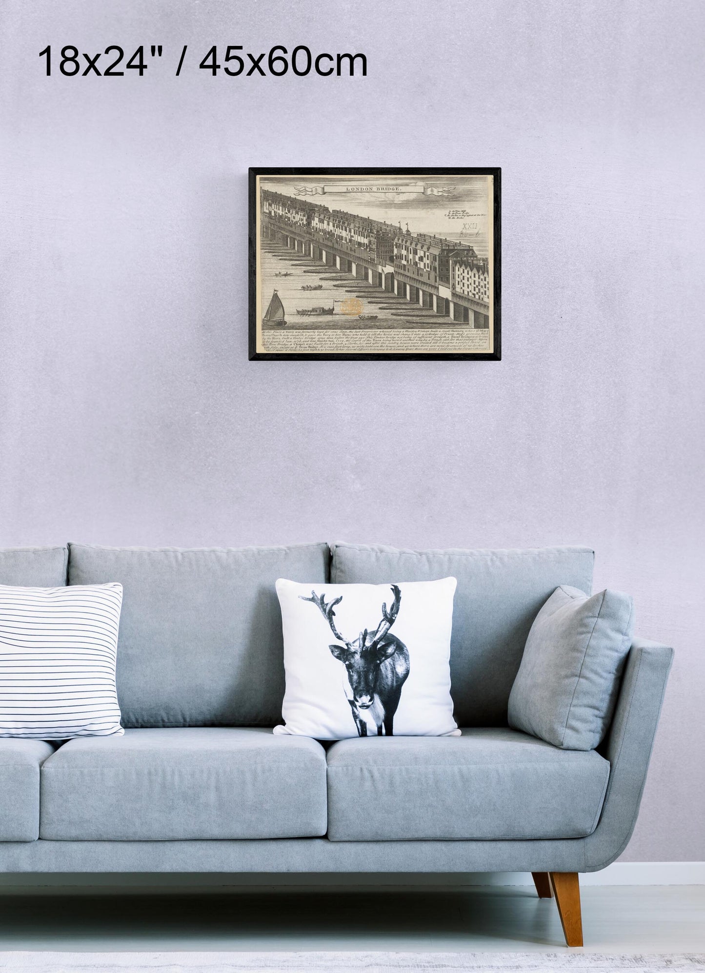 "London Bridge" on Framed Canvas, Acrylic, Canvas, Framed Prints or Print-only