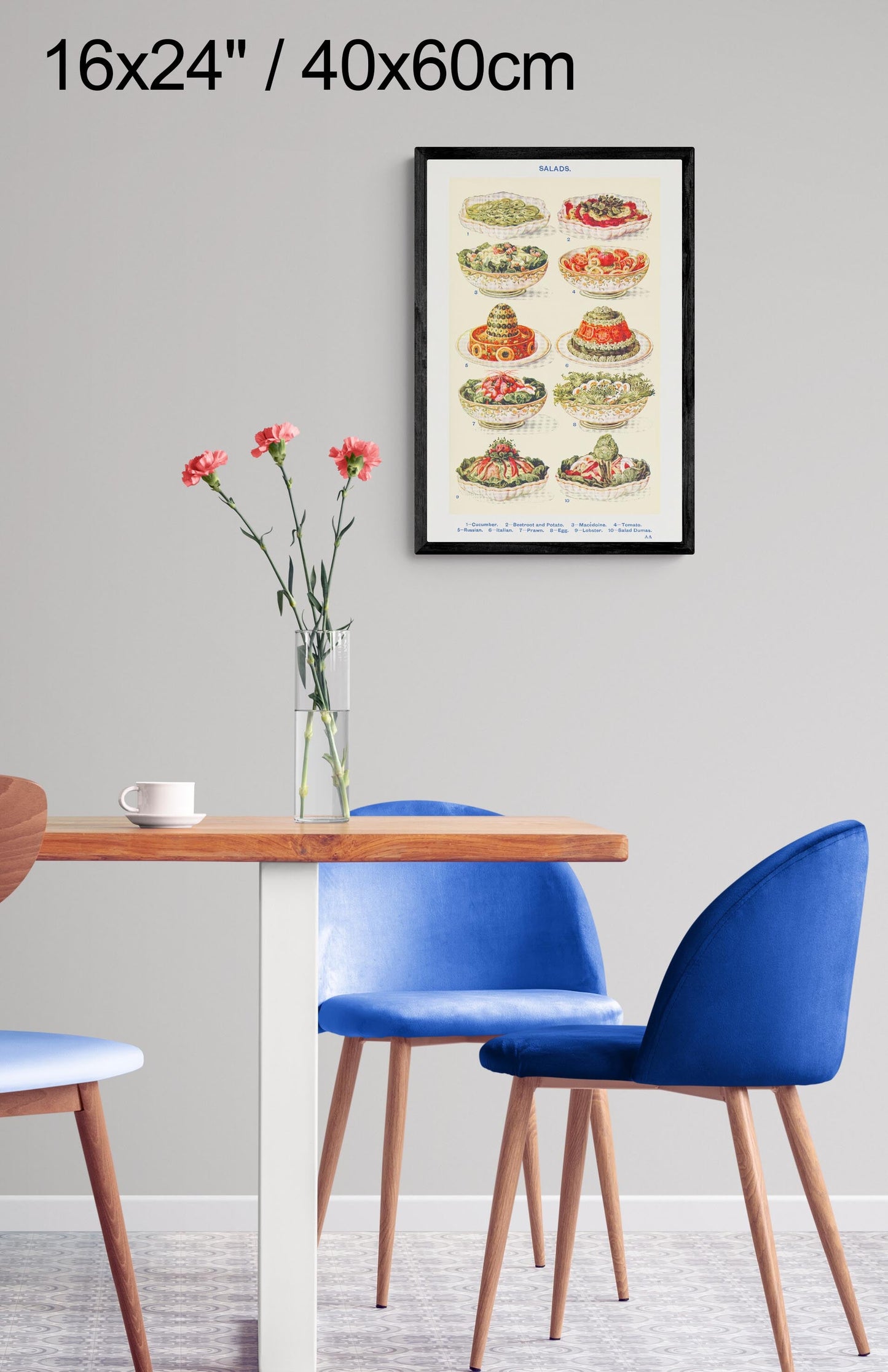 "Mrs Beeton's Salads" on Framed Prints, Canvas, Framed Canvas, Acrylic or Print-only