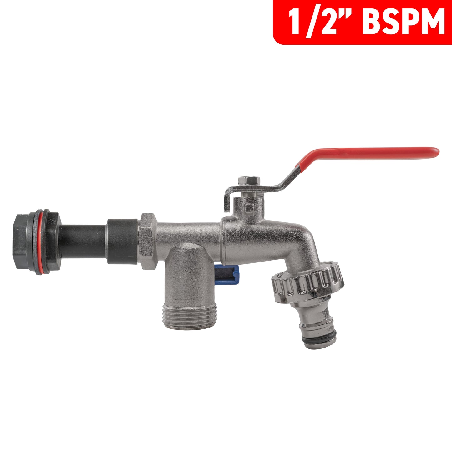 Water Butt Extension Kit 1/2in with Double Tap Hose Pipe Fitting Water Connector