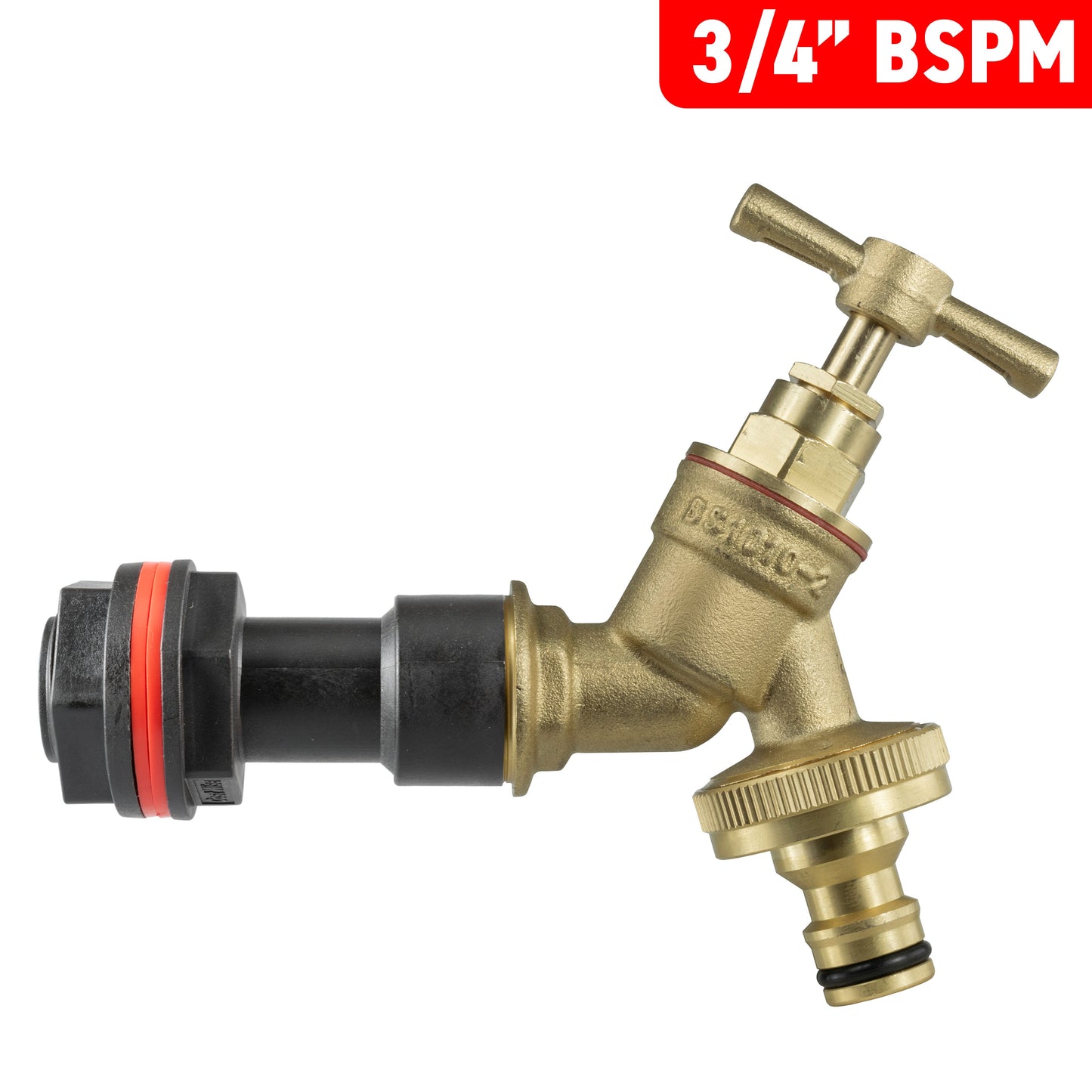 Water Butt Extension Kit 3/4in with Brass Quick Connect Tap for Garden Hose Pipe