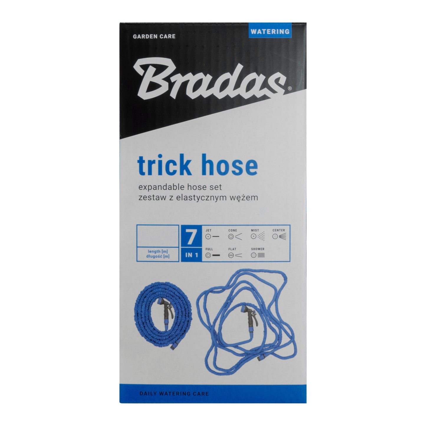 Expanding Trick Hose 7.5m - 22m Blue Outdoor Watering Kit Outdoor Hose Accessory