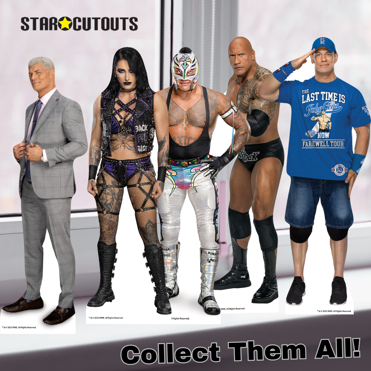 SC4578 Cody Rhodes Three Shelf Top Cardboard Cutouts Height 31cm