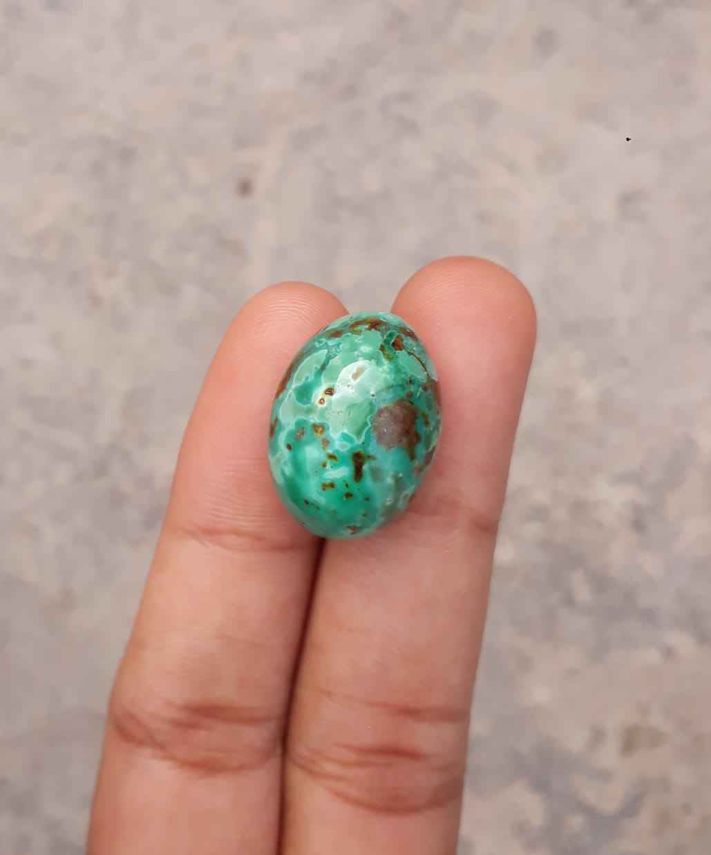 19.1ct Natural Variscite Cabochon Gemstone , Dimensions 21x15.5mm