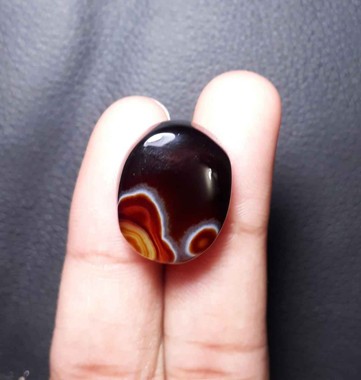20.5ct Fortified Agate - Sulaimani Aqeeq - Dimension 20x16x7mm