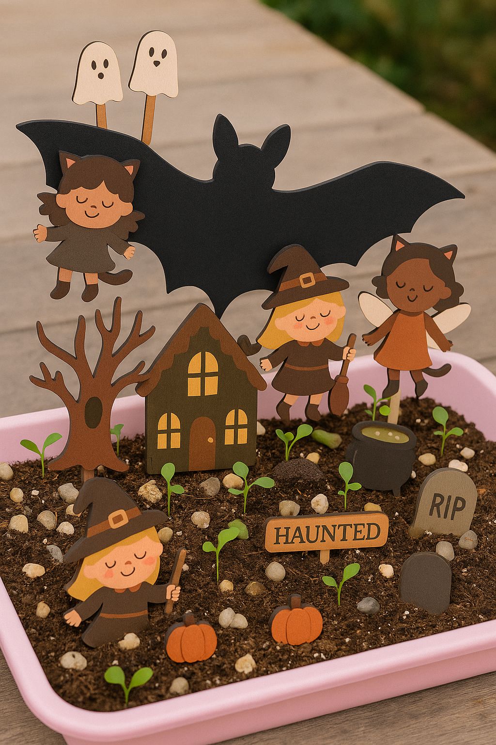 Halloween Fairy Garden Refill ( Fairies, soil & seeds)