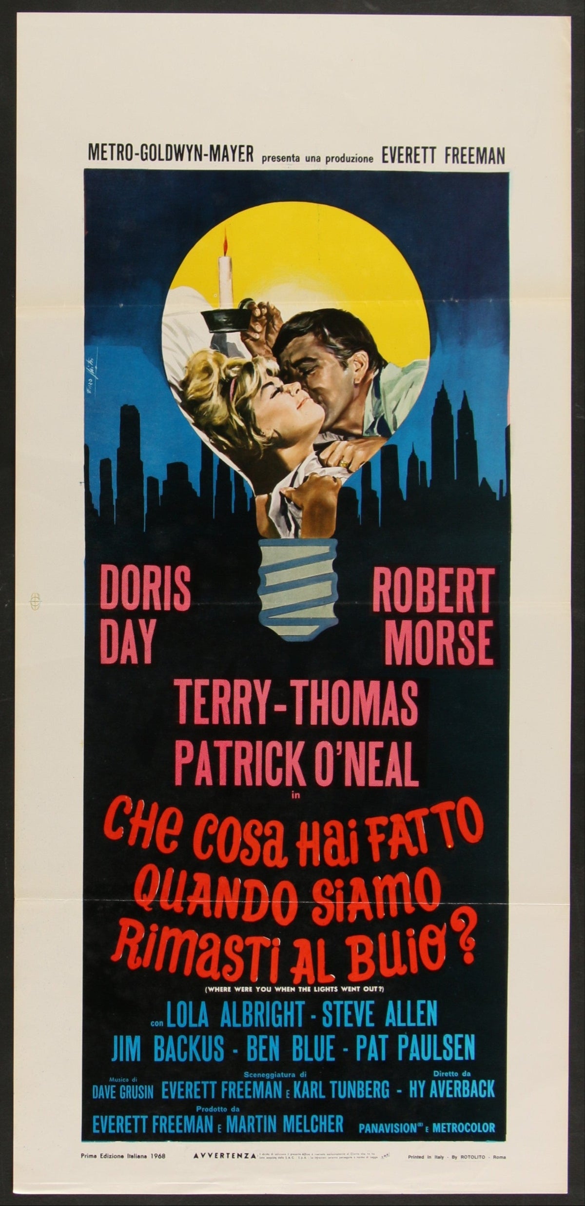 Where Were You When The Lights Went Out? (1968) Original Italian Locandina Movie Poster