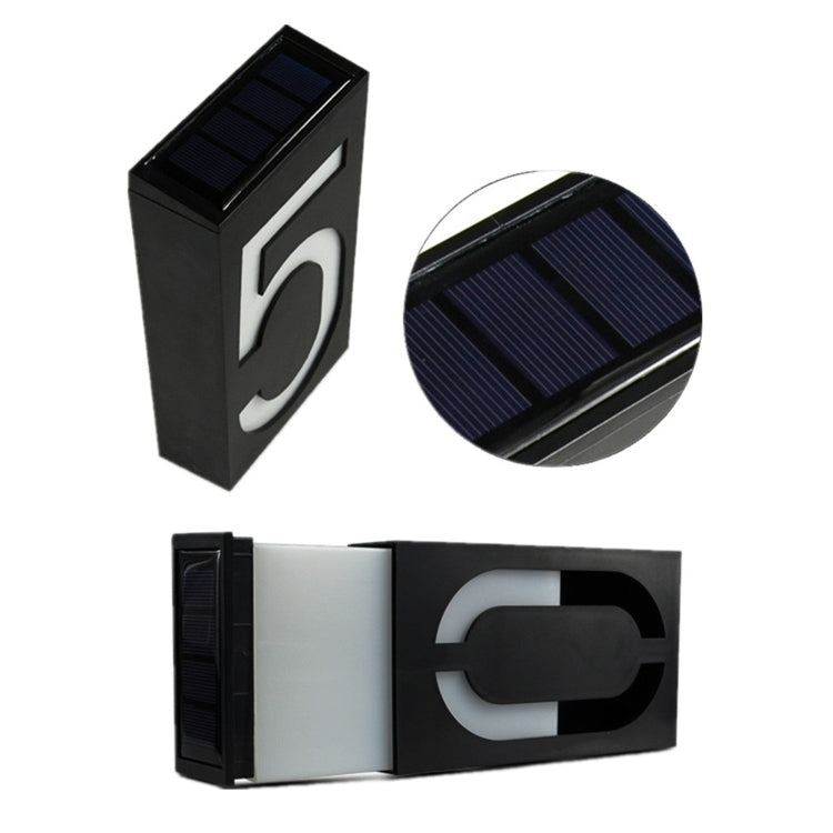 0.36W Solar Powered Wall Mount 6 LEDs Lighting Doorplate Lamp House Number Porch Lights with Solar Pannel(0)
