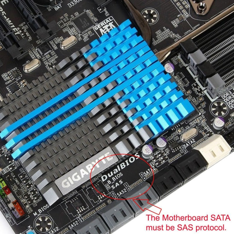 Professional SFF-8482 SAS to SATA 180 Degrees Angle Adapter for Motherboard, SAS to SATA