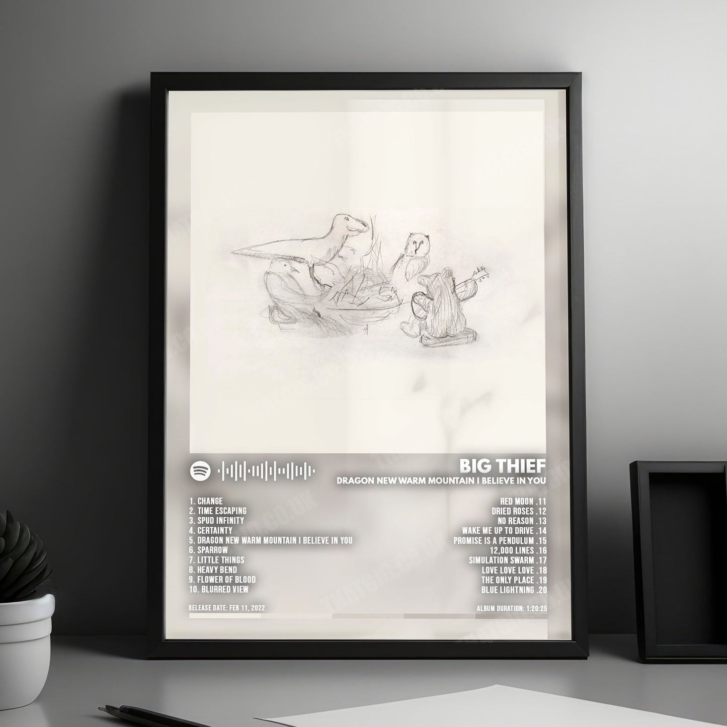 Big Thief "Dragon New Warm Mountain I Believe in You" Album Cover Poster - with Complete Tracklist