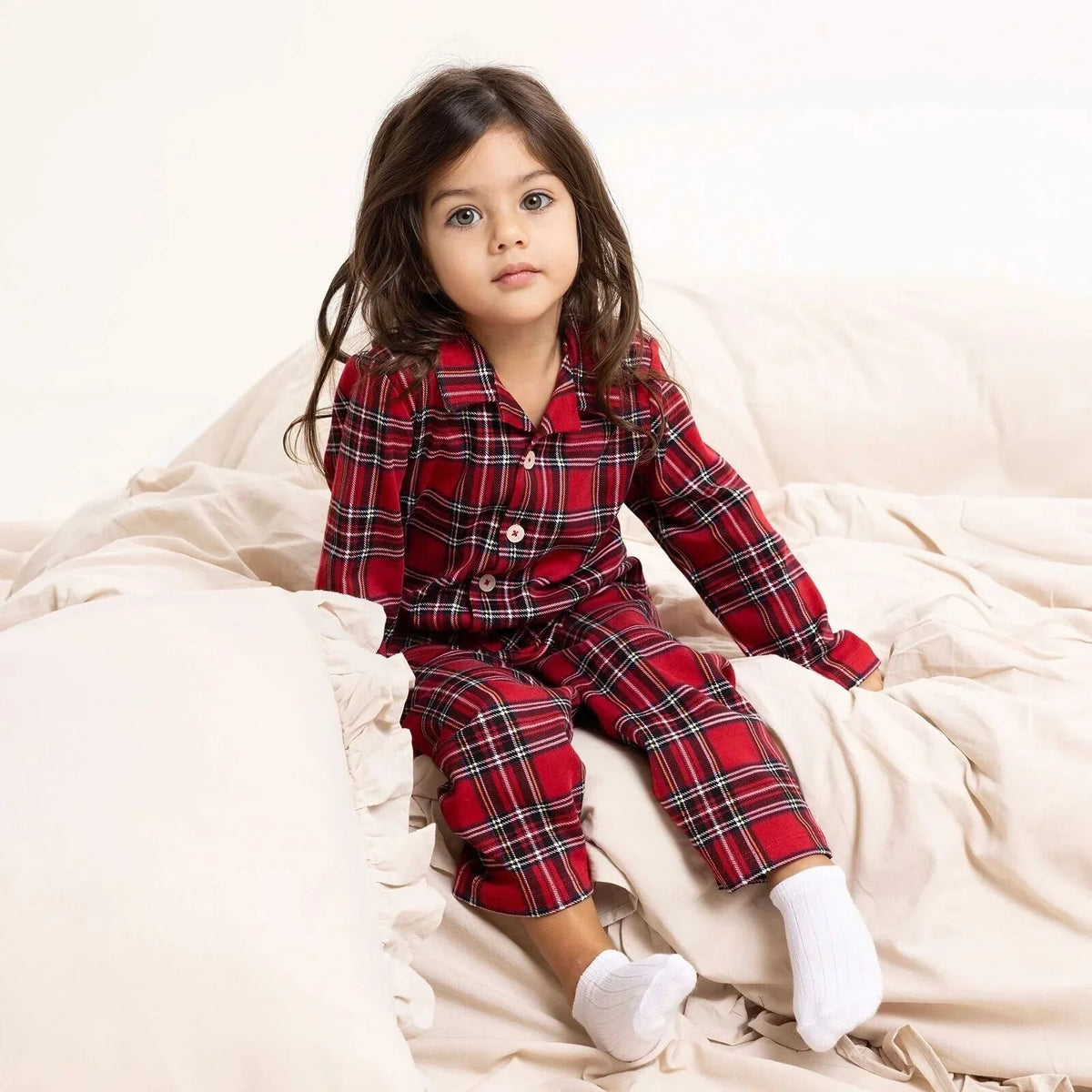 HelloBaby Festive Print Peter Pan Collar Baby Pyjama Set (3-6 Months to 4 Years)