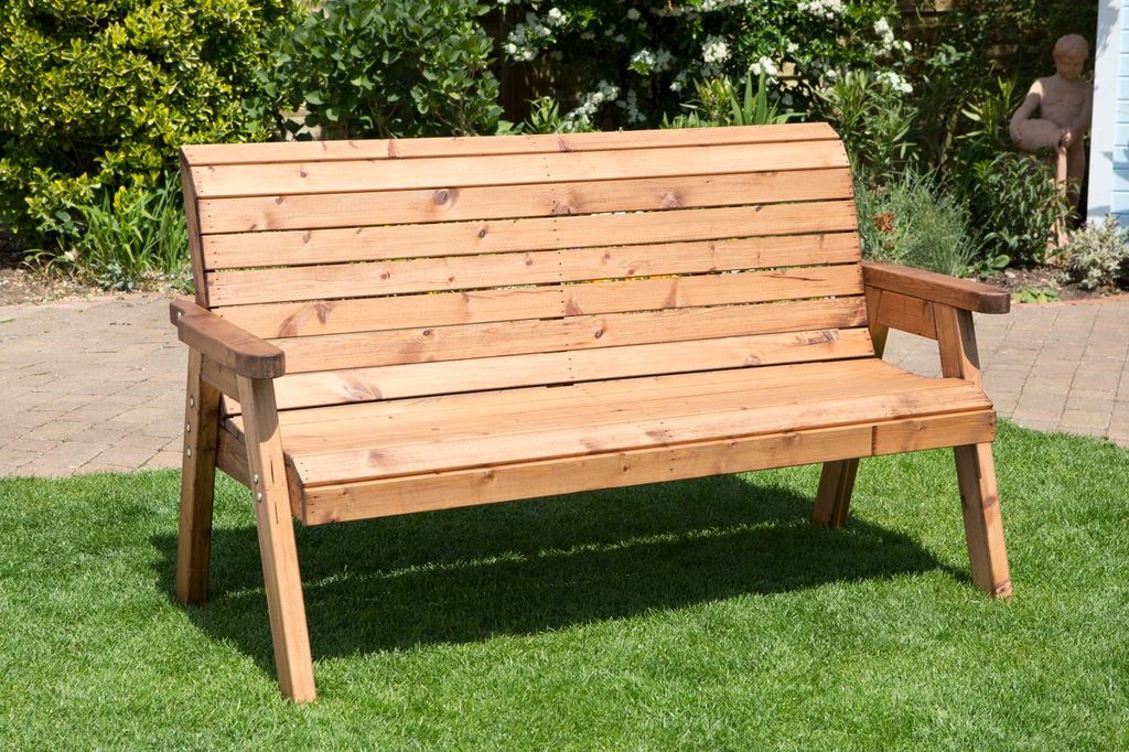 Charles Taylor Trading Three Seater Winchester Bench Without Cushion Brown