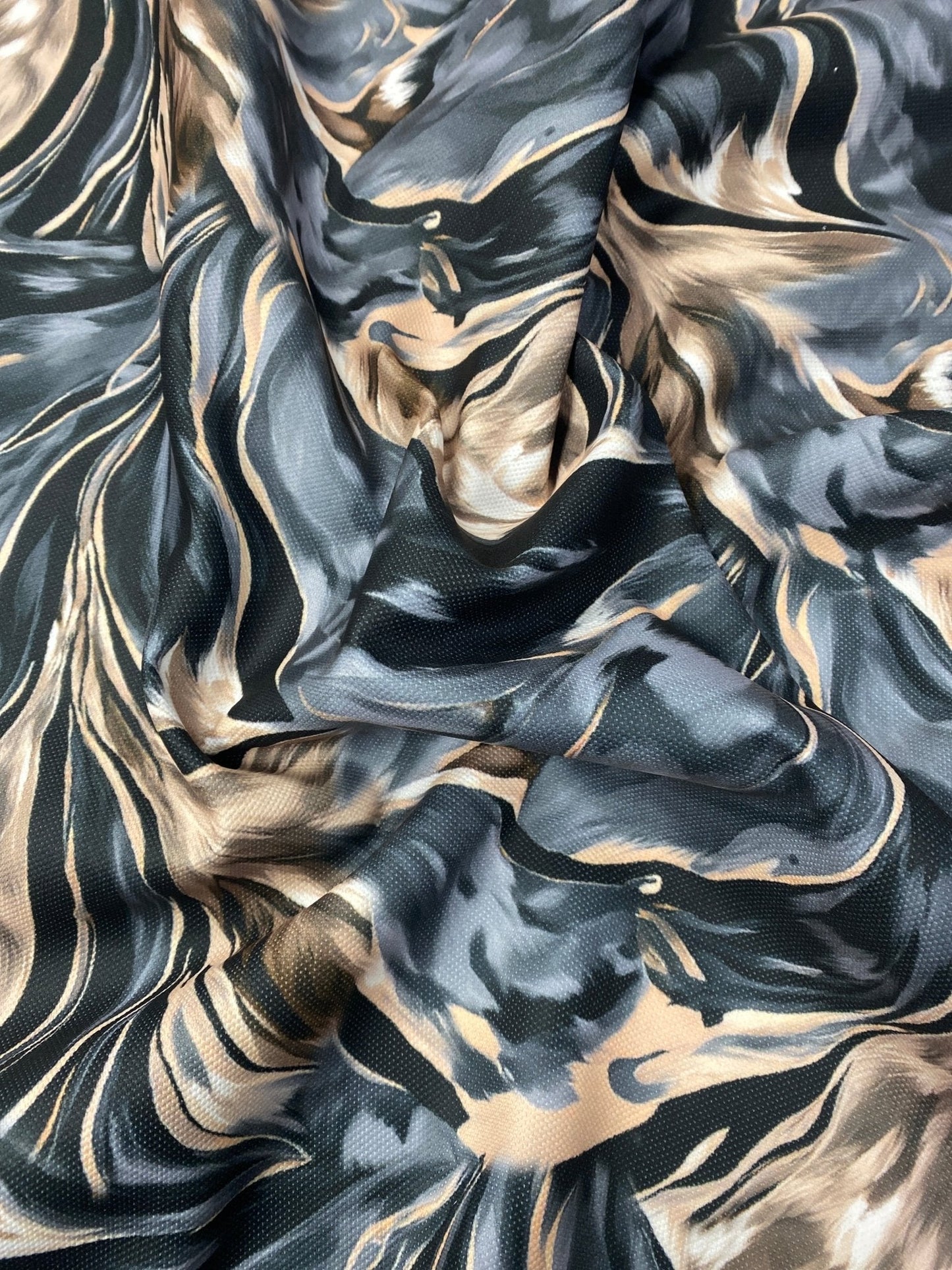 Abstract Feather Pattern Fabric by the Metre