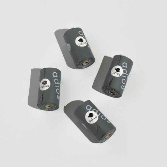 Adios Plastic Compstable Poo Bag Grey 15''s