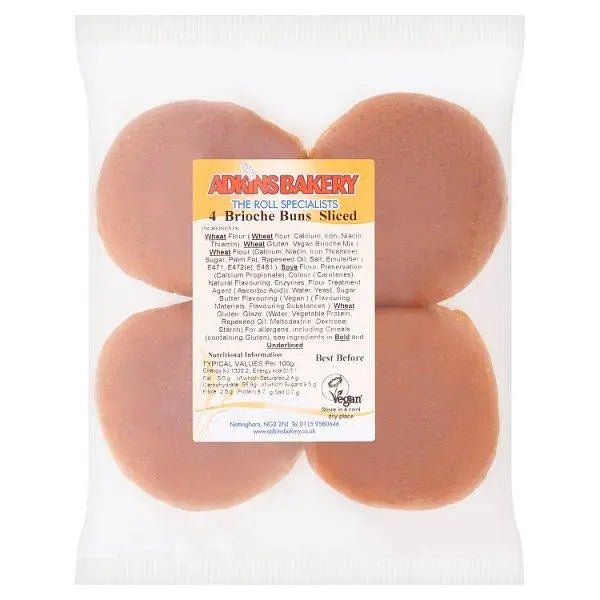 Adkins Bakery 4 Brioche Buns Sliced
