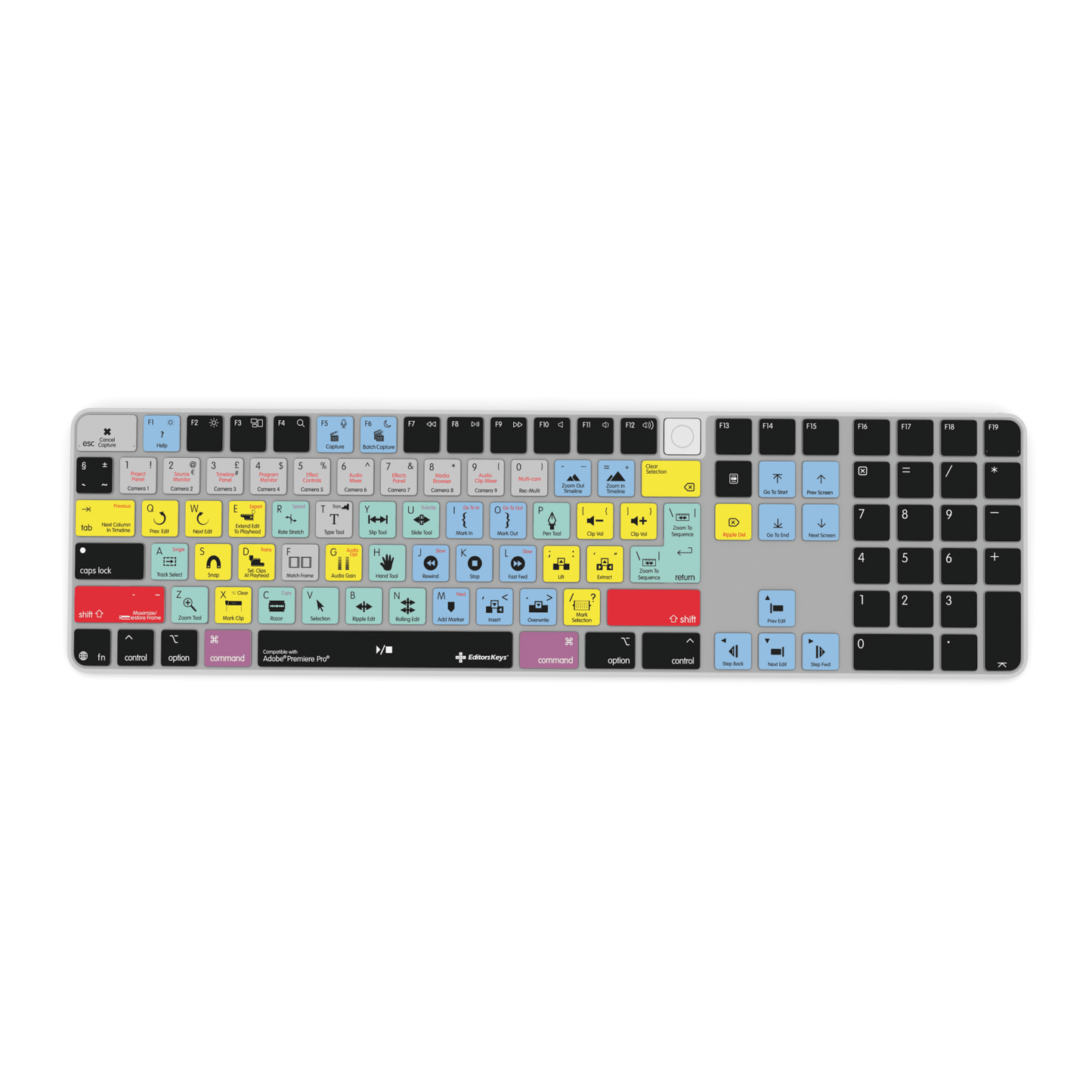 Adobe Premiere Keyboard Covers for MacBook and iMac