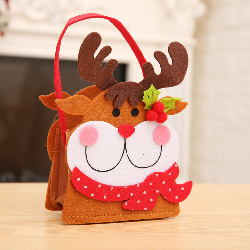 Christmas Santa Claus Candy Bag Elk Snowman Candy Bag Gift For Kids New Year Festival Party Decoration Christmas Supplie