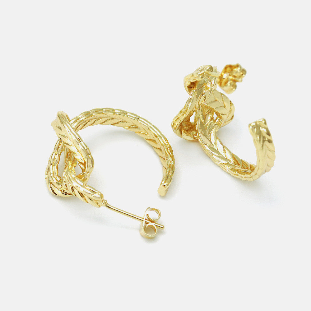 Fashionable Earrings, Irregular Personality Twist Wheat Ears