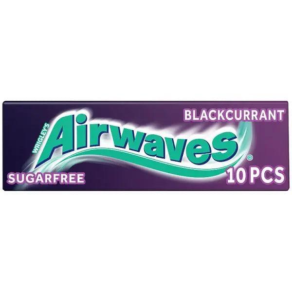Airwaves Blackcurrant Flavour Sugarfree Chewing Gum 10 Pieces (Case of 30)