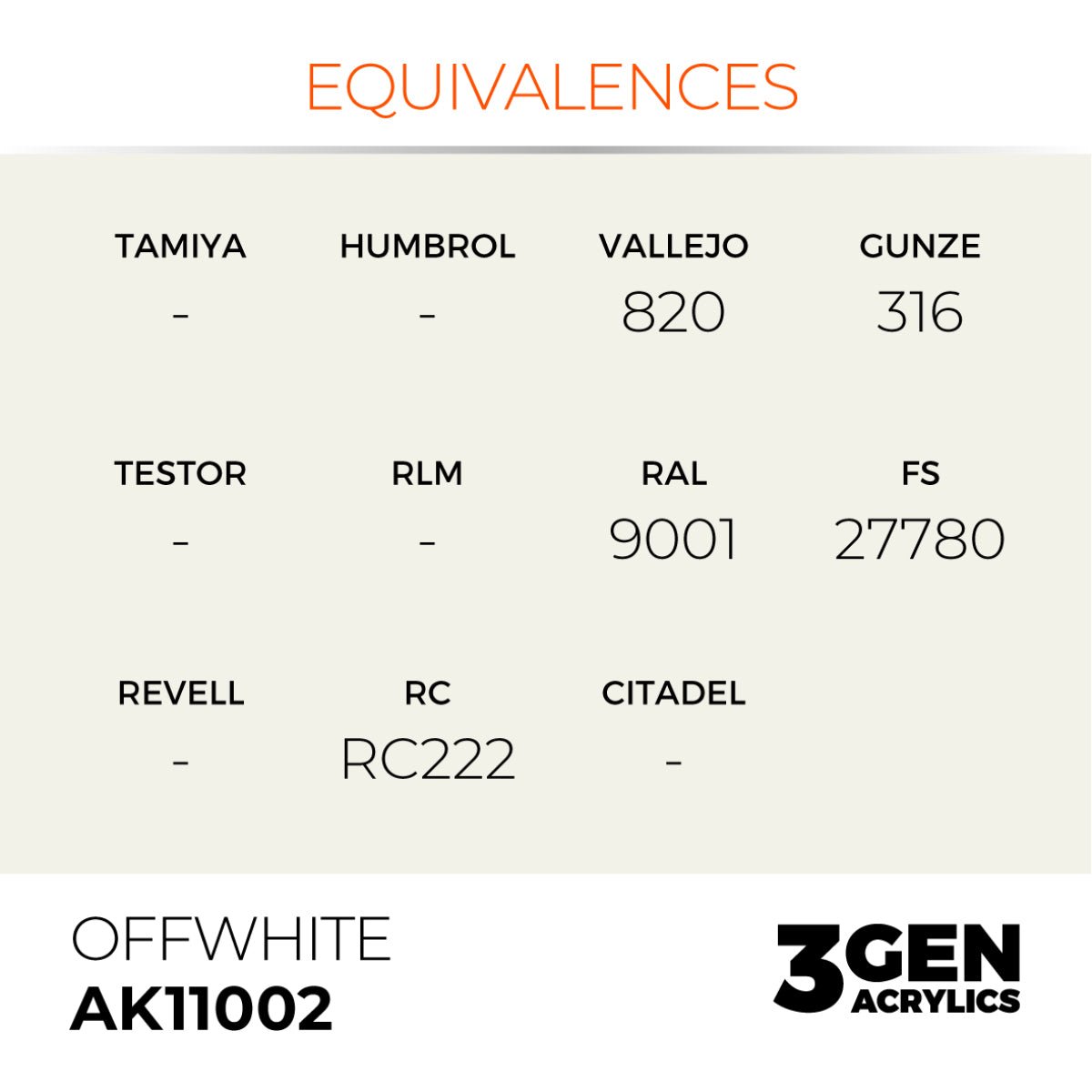 AK Interactive 3G - Offwhite 17ml (AK11002)