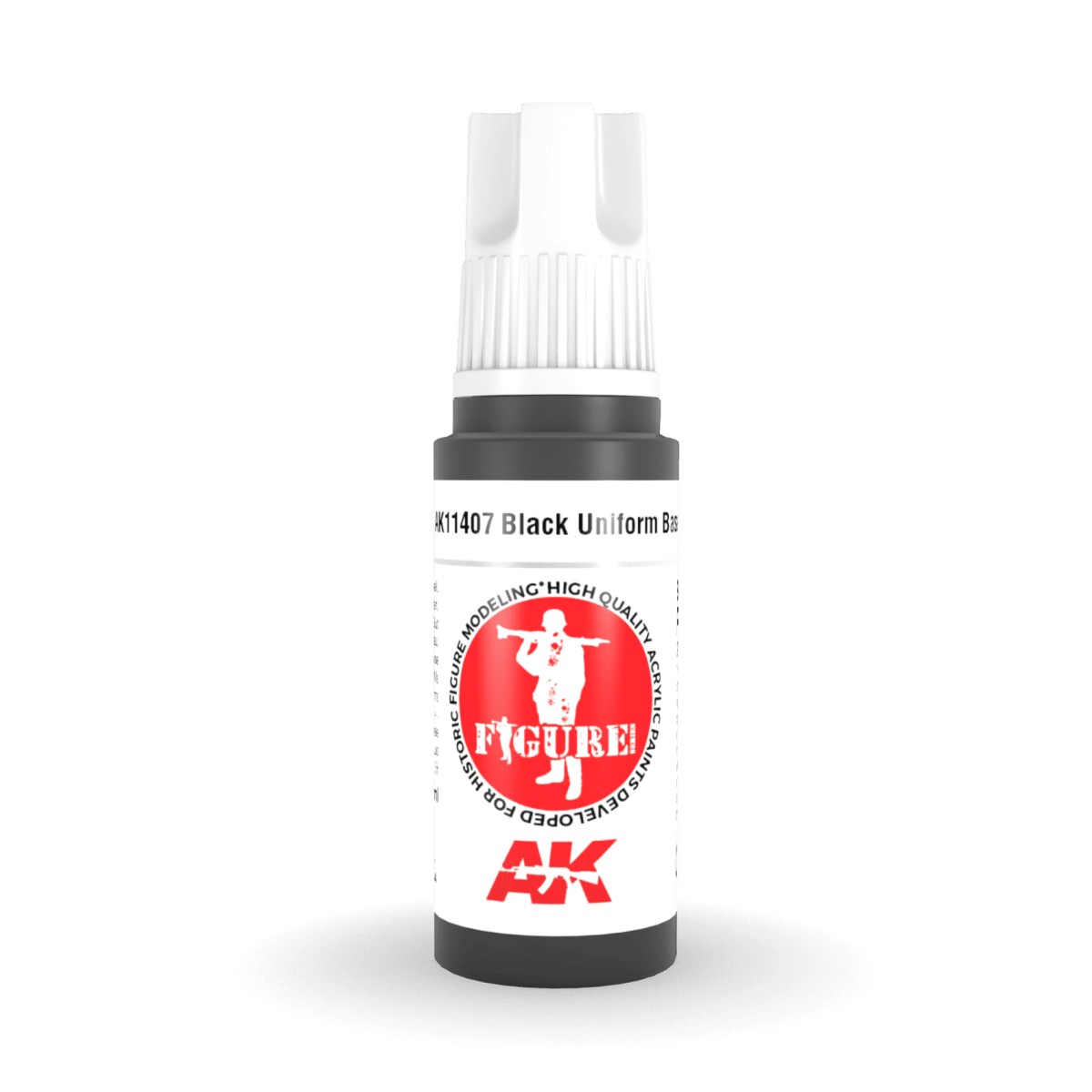 AK Interactive 3rd Gen Acrylic - Black Uniform Base 17ml (AK11407)