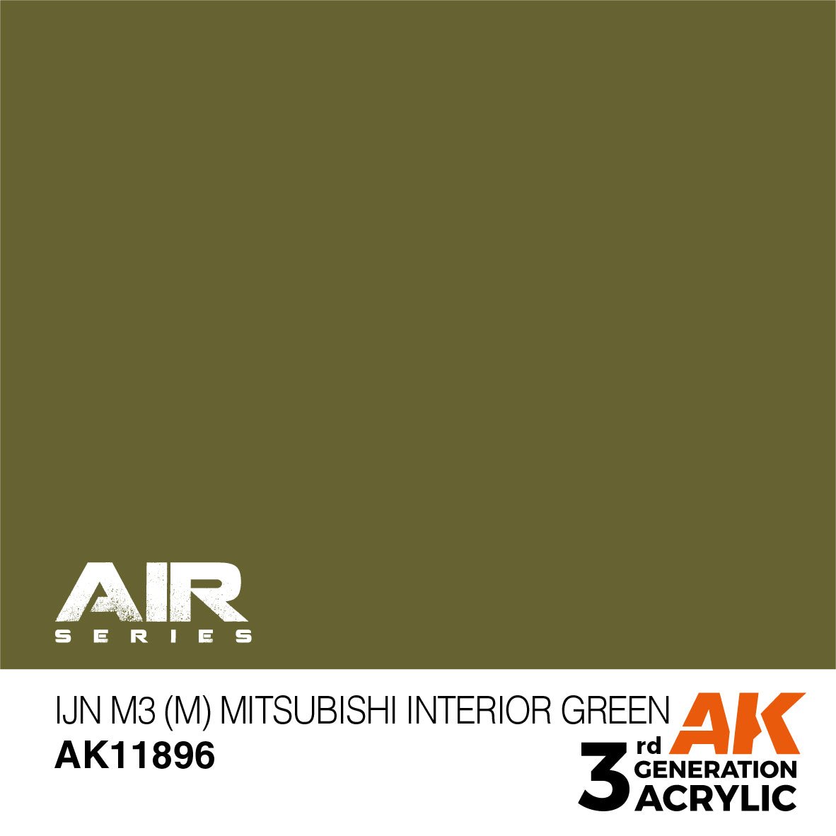 AK Interactive 3rd Gen Acrylic IJN M3 (M) Mitsubishi Interior Green (AK11896)