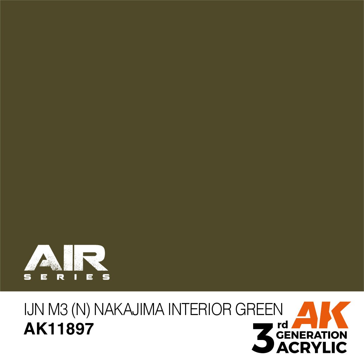 AK Interactive 3rd Gen Acrylic IJN M3 (N) Nakajima Interior Green (AK11897)