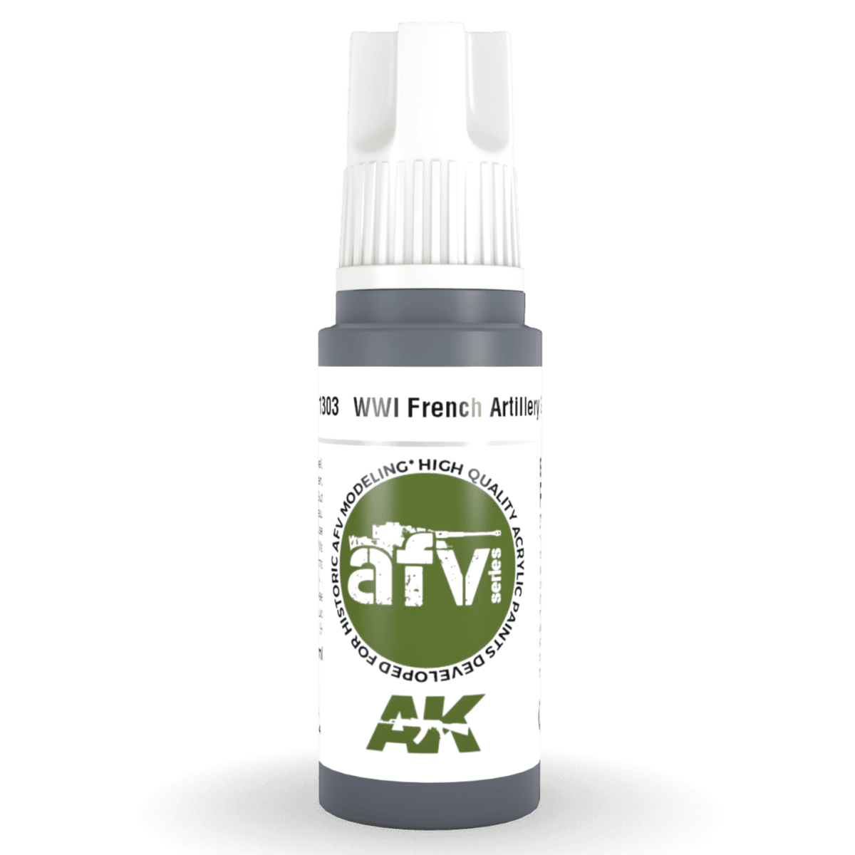 AK Interactive 3rd Gen Acrylic - WWI French Artillery Grey 17ml (AK11303)