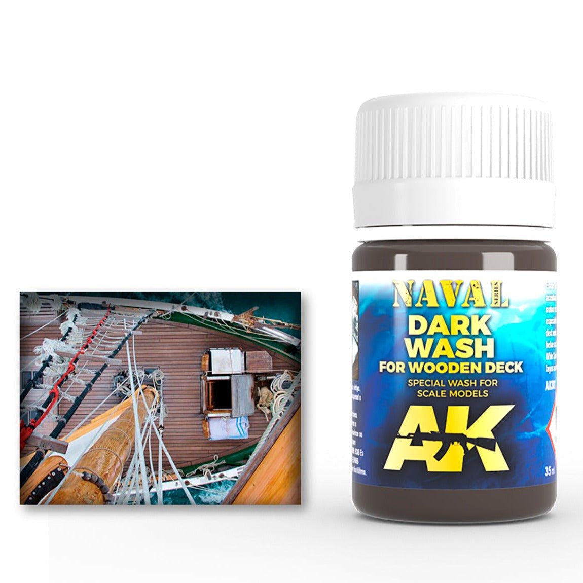 AK Interactive Dark Wash for Wood Decks 35ml (AK301)