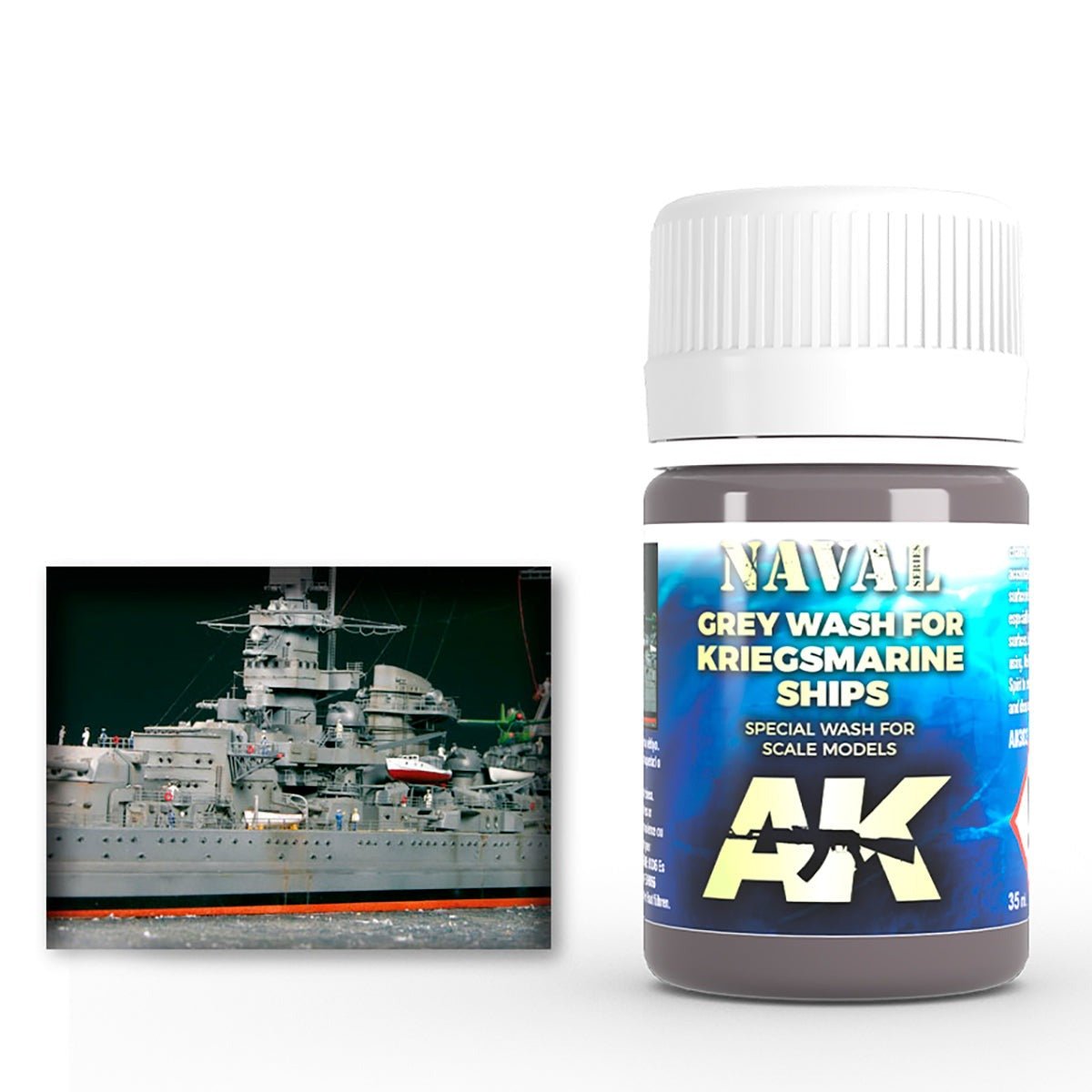 AK Interactive Grey Wash for Kriegsmarine Ships 35ml (AK303)