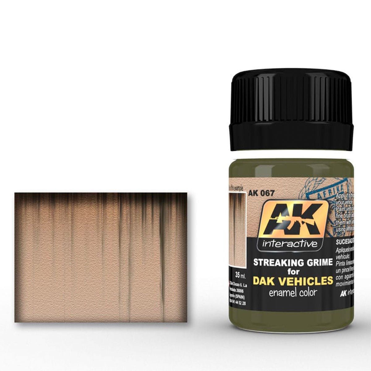 AK Interactive Streaking Grime for Afrika Korps Vehicles 35ml (AK067)