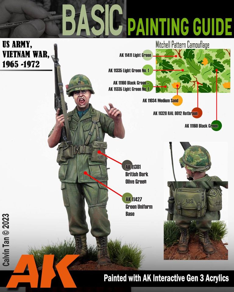 AK Interactive - Vietnam Green and Camouflage Colors 3G (AK11682)