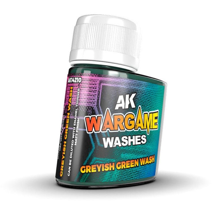 AK Interactive Wash for Wargamers - Greyish Green Wash 35ml (AK14210)