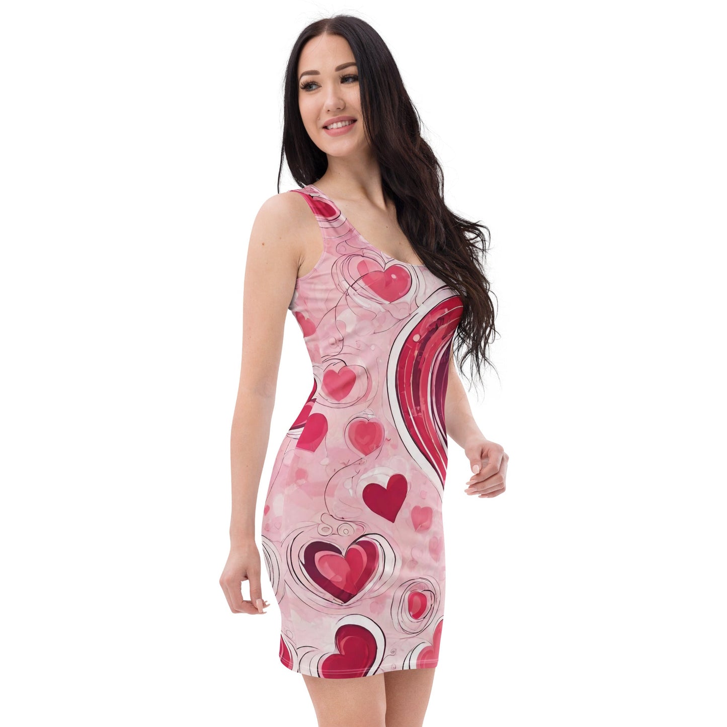 Abstract Bodycon dress — All-Over Print AI Designed